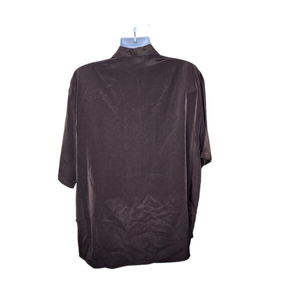 Vintage Y2K Dragonfly Clothing Button Up Embroidered Shirt Mens XL Brown Tribal - Picture 3 of 6